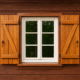 exterior wooden home shutter